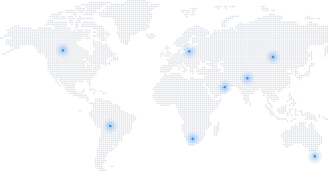 World map showing global operations